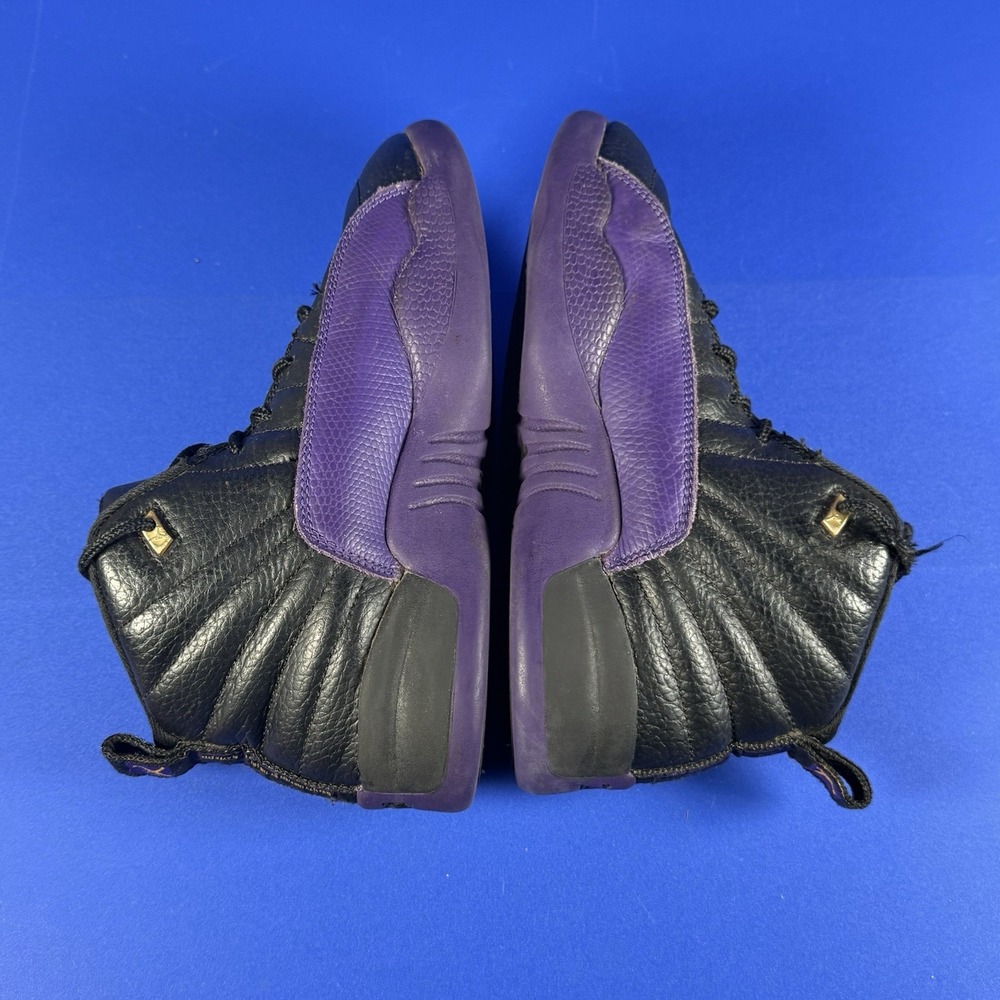 Nike Air Jordan 12 Retro Shoes Youth 2.5Y Black Purple Basketball Sneakers‎ Lace - Picture 8 of 12